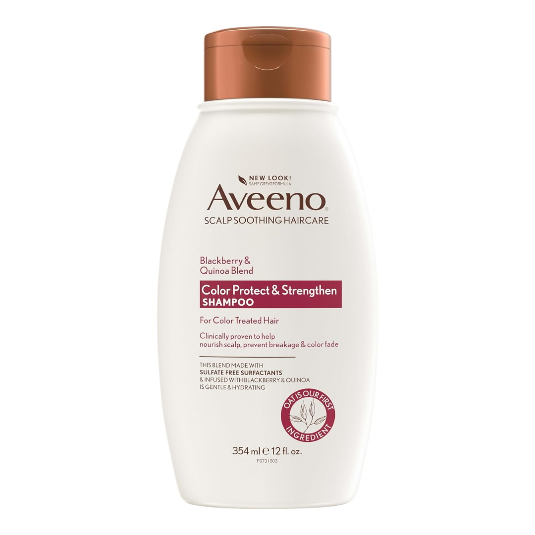 Aveeno Blackberry & Quinoa Blend Sulfate-Free Shampoo, 12 oz / 354 ml