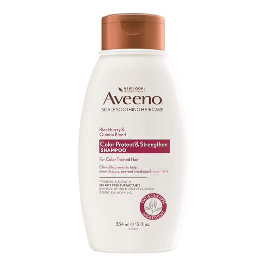 Aveeno Blackberry & Quinoa Blend Sulfate-Free Shampoo, 12 oz / 354 ml
