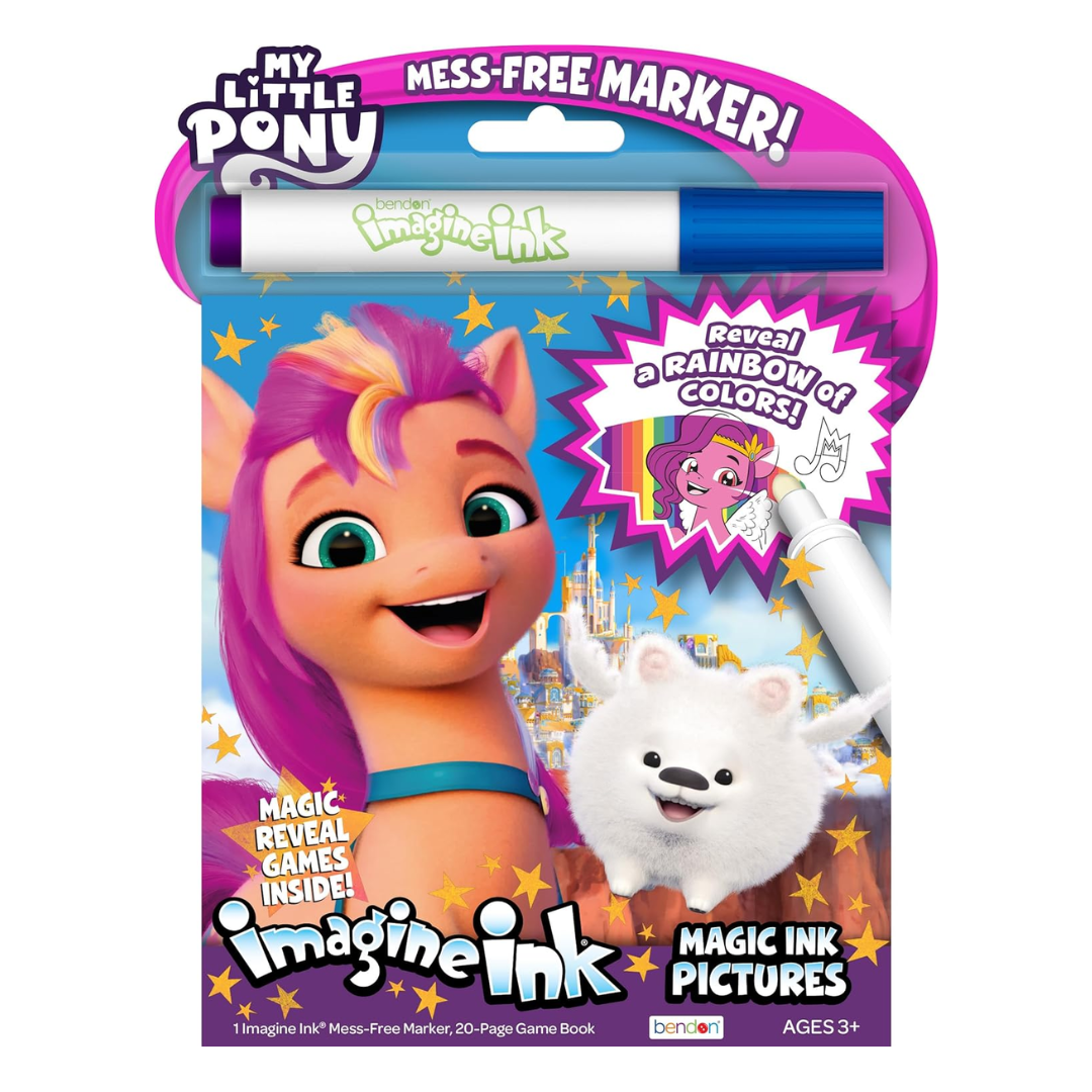 Bendon My Little Pony Imagine Ink Magic Pictures, 20-Page Coloring Game Book