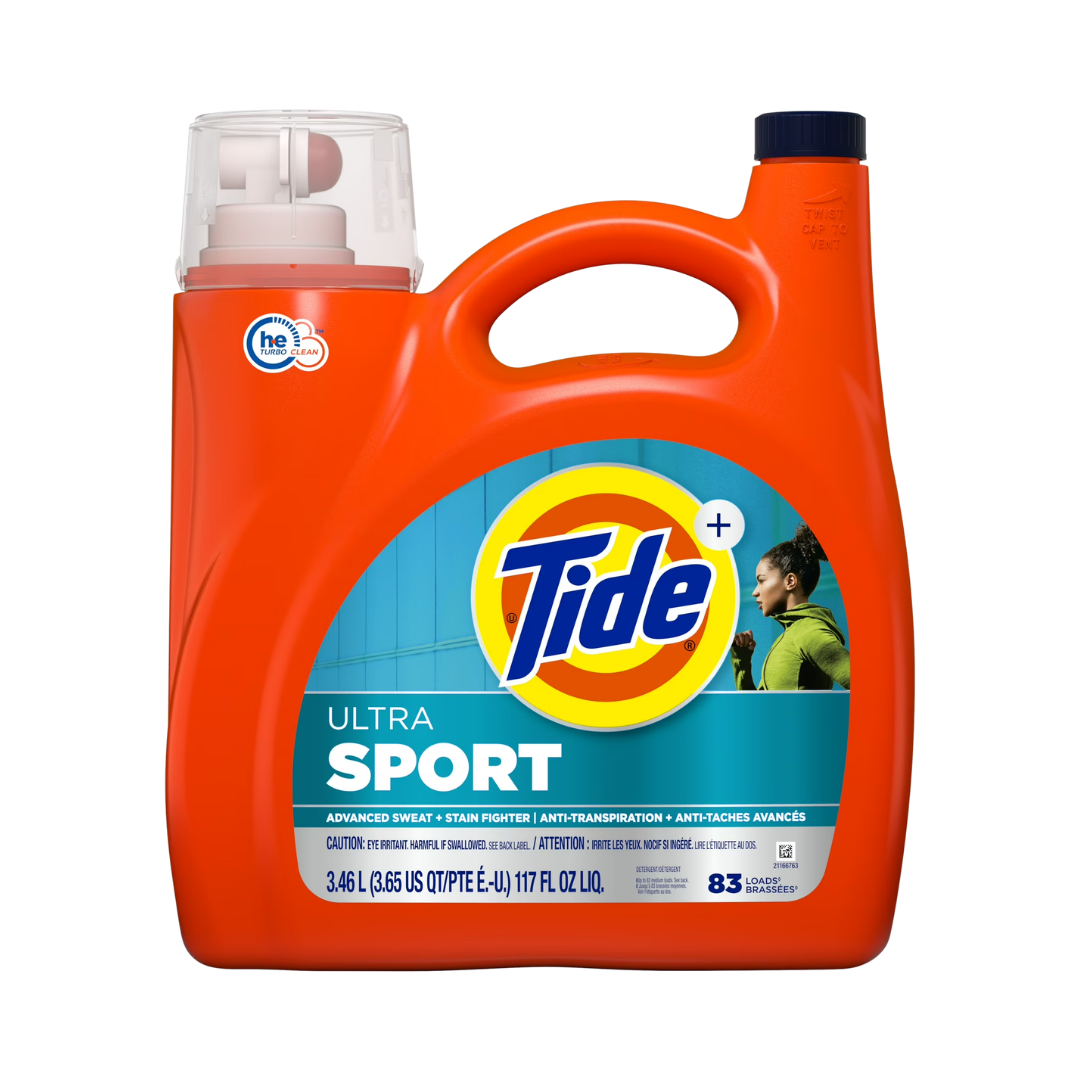 Tide Ultra Sport Liquid Laundry Detergent 83 Loads, 3.46 L / 117 oz