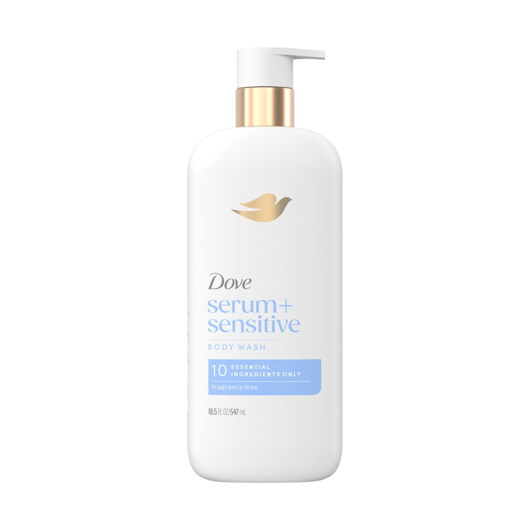 Dove Serum + Sensitive Body Wash, 18.5 oz / 547 ml