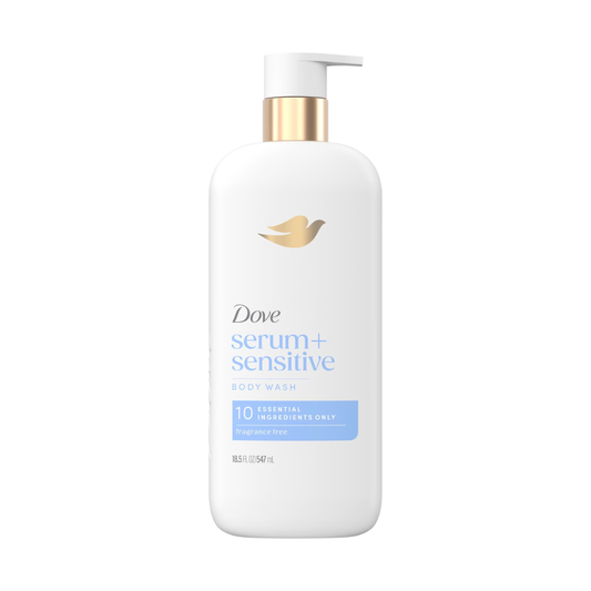 Dove Serum + Sensitive Body Wash, 18.5 oz / 547 ml