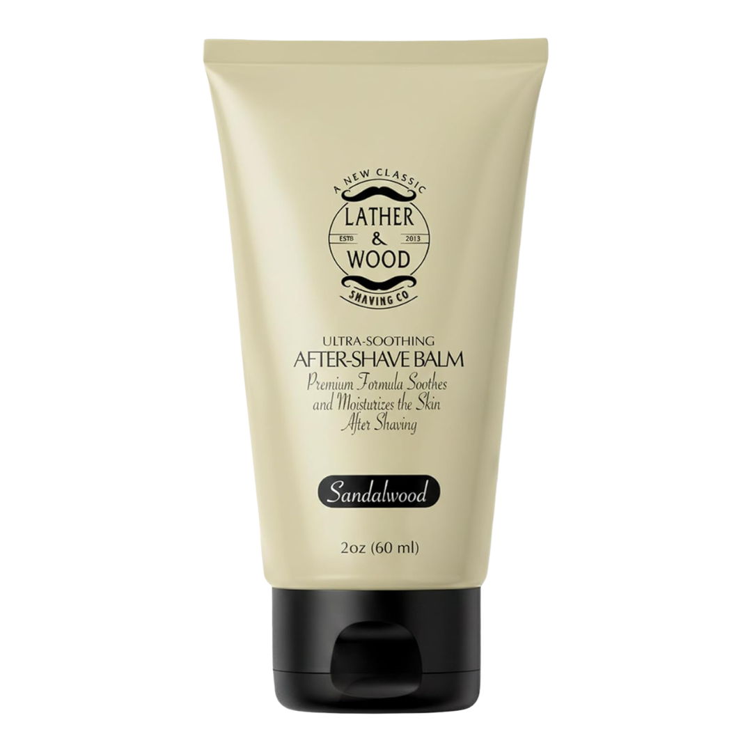 Lather & Wood Ultra-Soothing After-Shave Balm Sandalwood, 2 oz / 60 ml