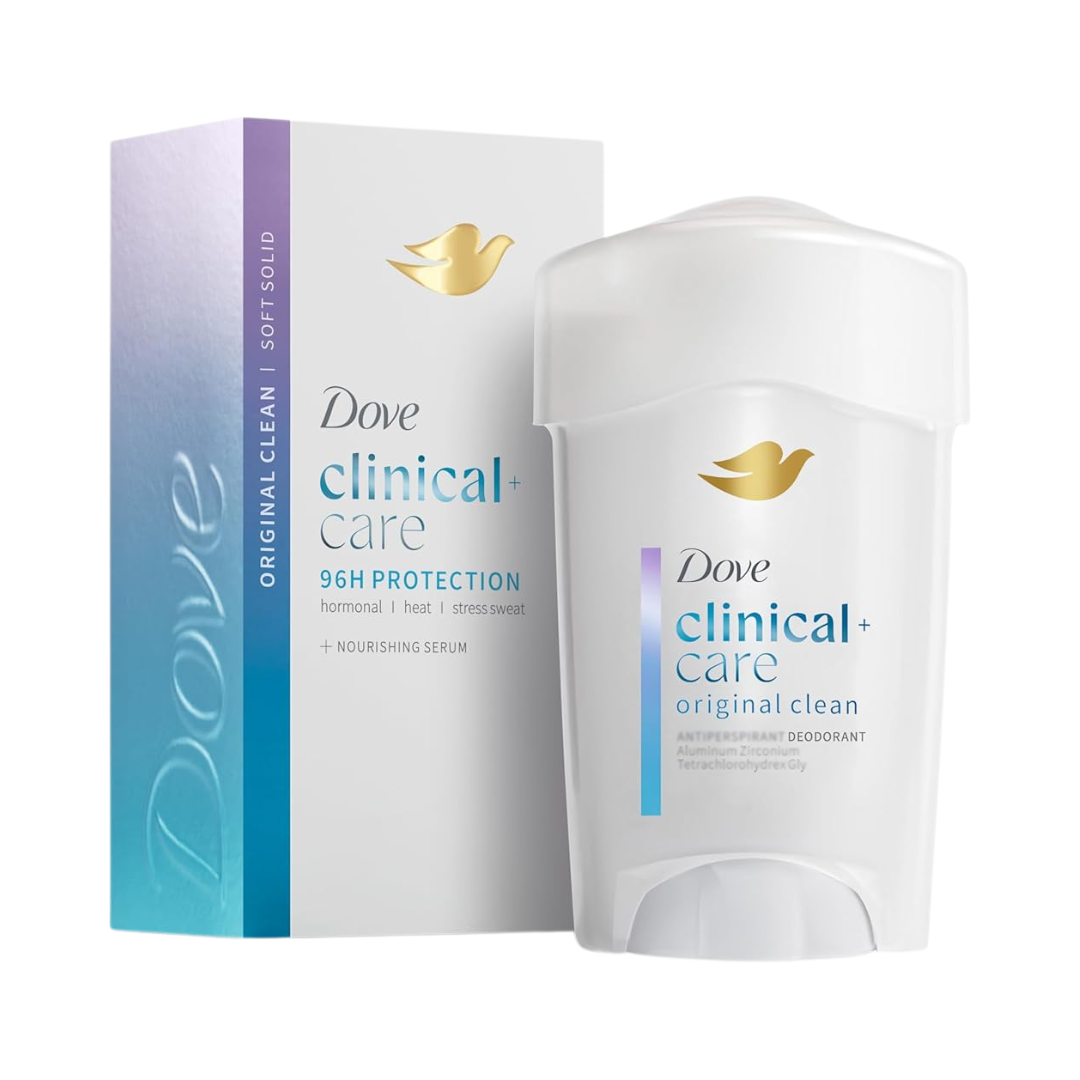 Dove Clinical Care Original Clean Soft Solid Deodorant, 1.7 oz / 48 g