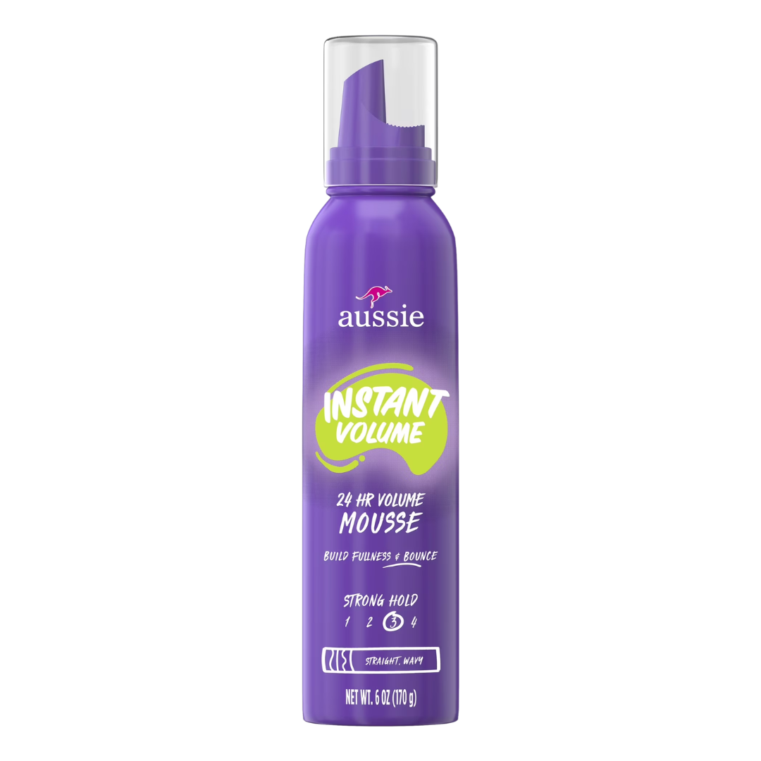 Aussie Instant Volume Hair Mousse Strong Hold, 6 oz / 170 g