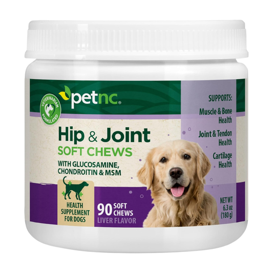 PetNC Natural Care Hip and Joint Soft Chews for Dogs, 90 Count