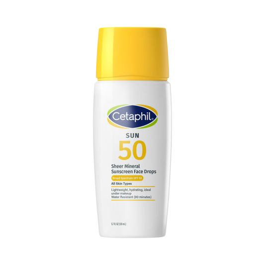 Cetaphil Sheer Mineral Sunscreen Face Drops SPF 50, 1.7 oz / 50 ml