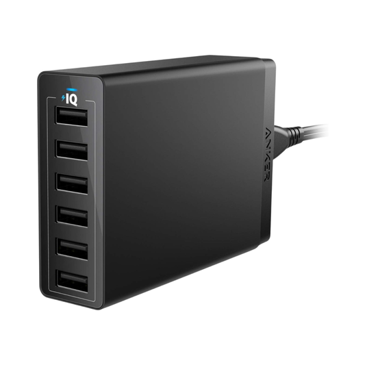 Anker 6 Port USB Wall Charger 60W Charging Station Multi USB Charger, Black