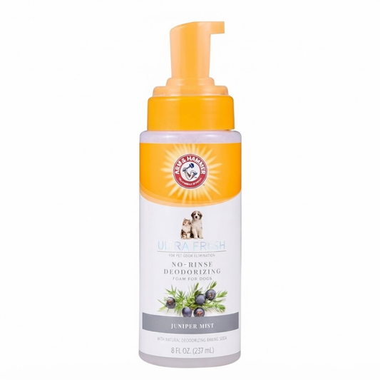 Arm & Hammer Ultra Fresh No-Rinse Deodorizing Foam for Dogs Juniper Mist, 8 oz / 237 ml (NO CAP)