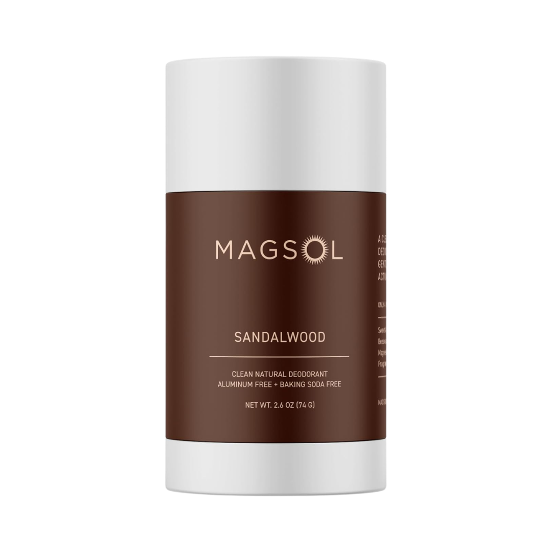 MAGSOL Clean Natural Deodorant Sandalwood, 2.6 oz / 74 g