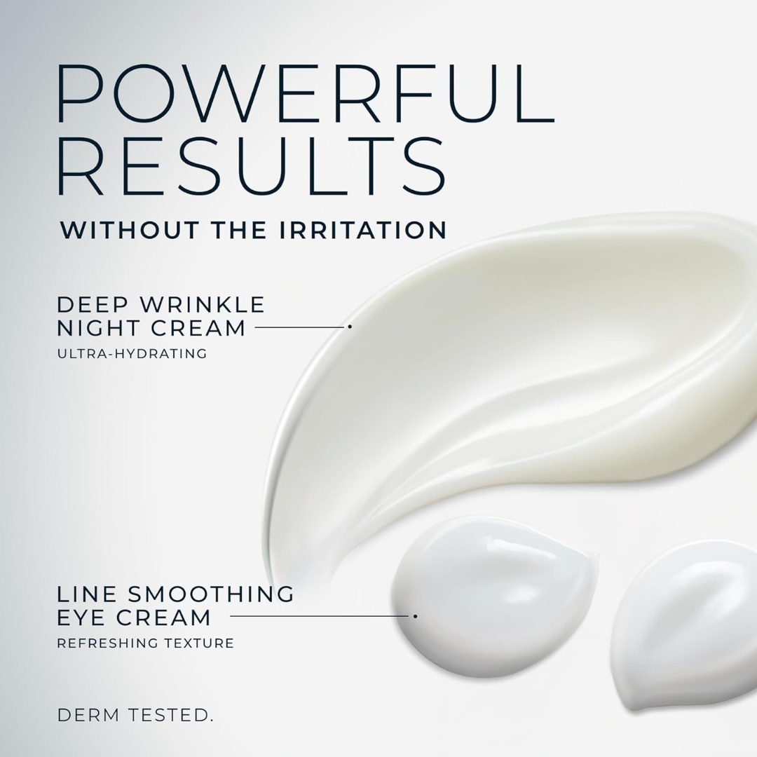 RoC Retinol Correxion Set Deep Wrinkle Night Cream 1 oz & Line Smoothing Eye Cream 0.5 oz