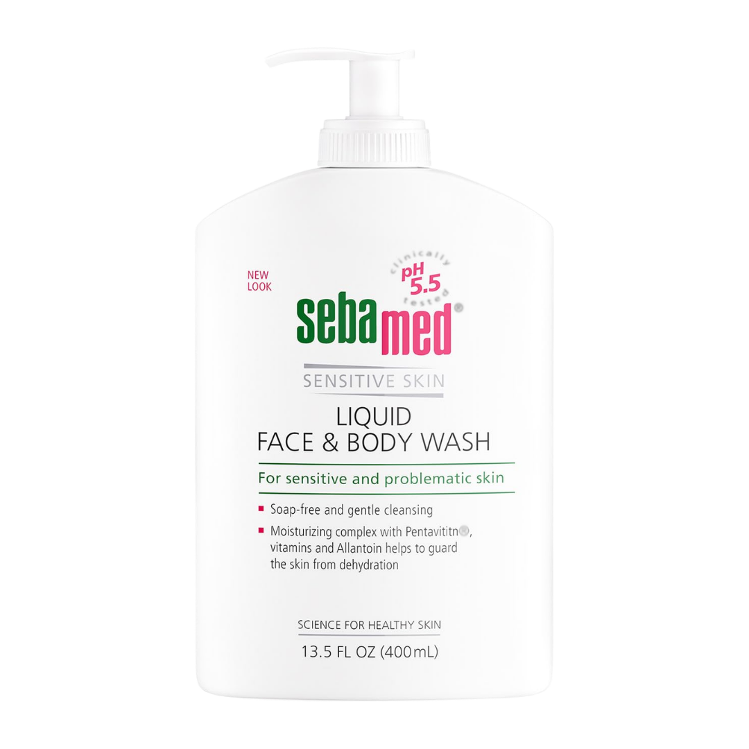 Sebamed Sensitive Skin Liquid & Face Body Wash, 13.5 oz / 400 ml