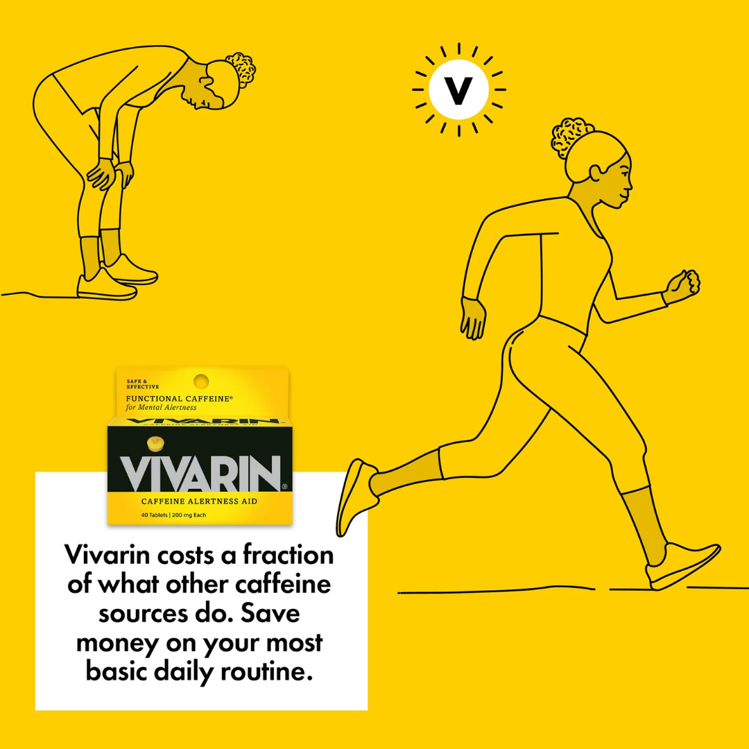 Vivarin Caffeine Alertness Aid 200 mg, 40 Tablets