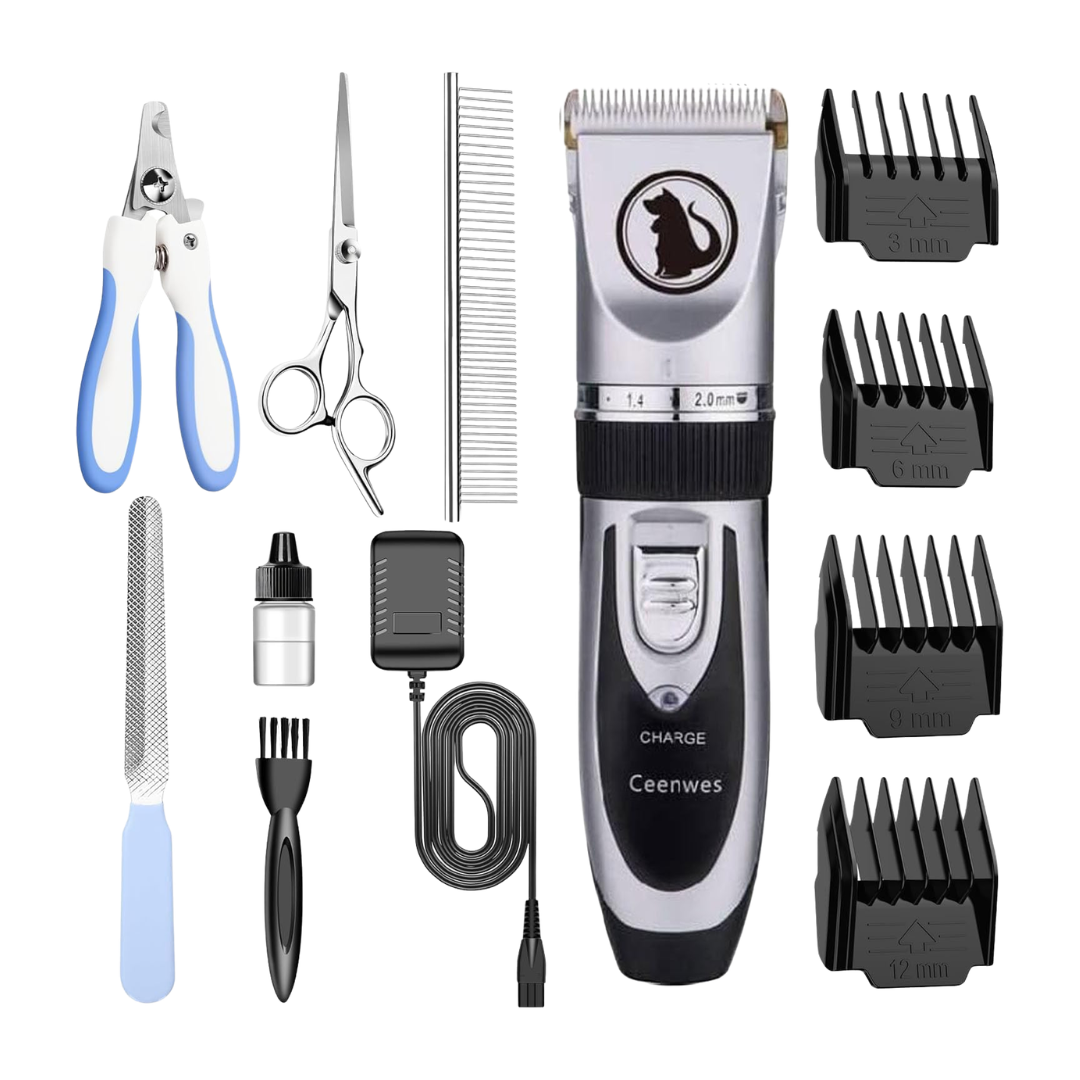 Ceenwes Professional Rechargeable Pet Hair Clipper & Nail Clipper Set