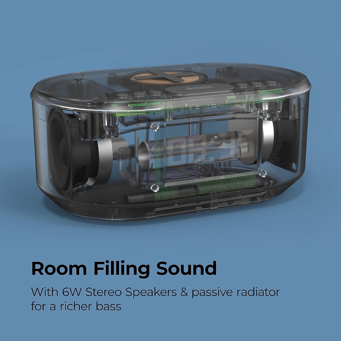 I-Box Dawn Bedside Alarm Clock with Wireless Charging