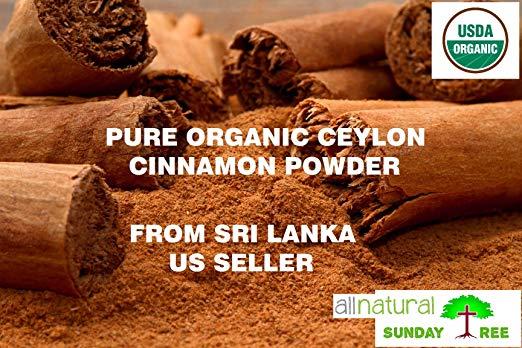 100% ORGANIC PURE Premium CEYLON Cinnamon Powder, SRI LANKA, 16. oz. / 1 lb (PACKAGING MAY VARY)