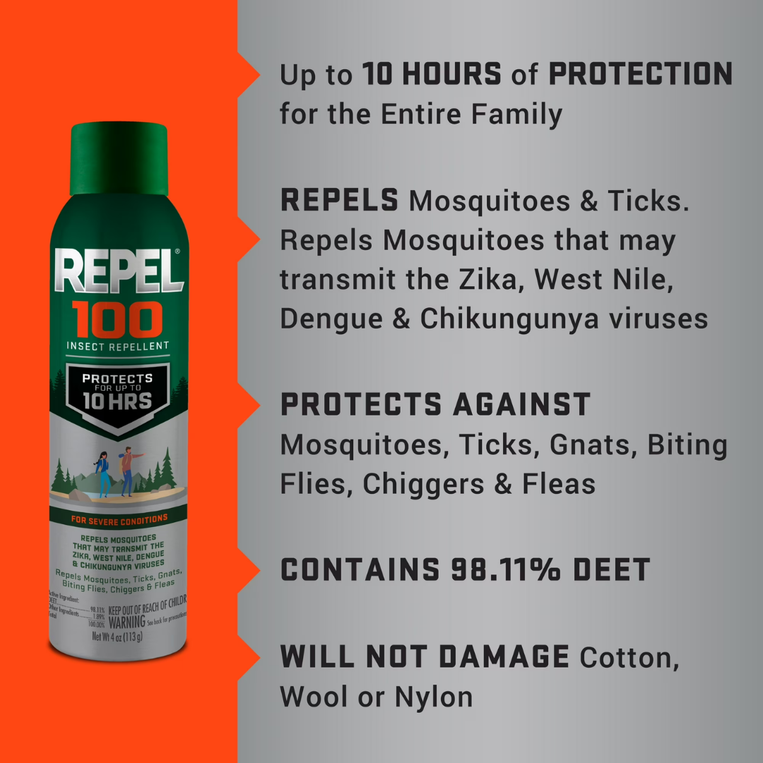 Repel 100 Insect Repellent for Severe Conditions, 4 oz / 113 g