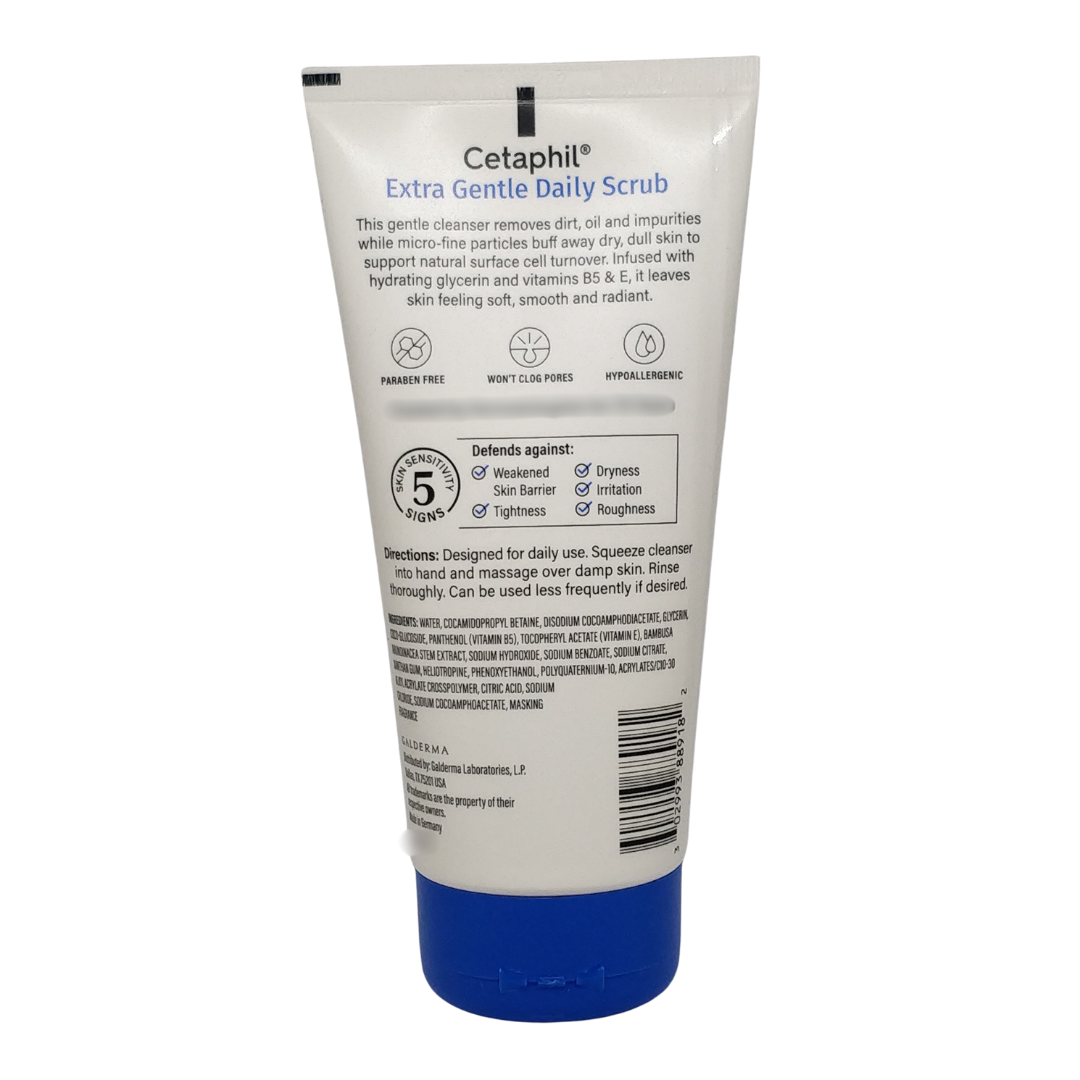 Cetaphil Extra Gentle Daily Scrub Exfoliating Cleanser, 6 oz / 178 ml