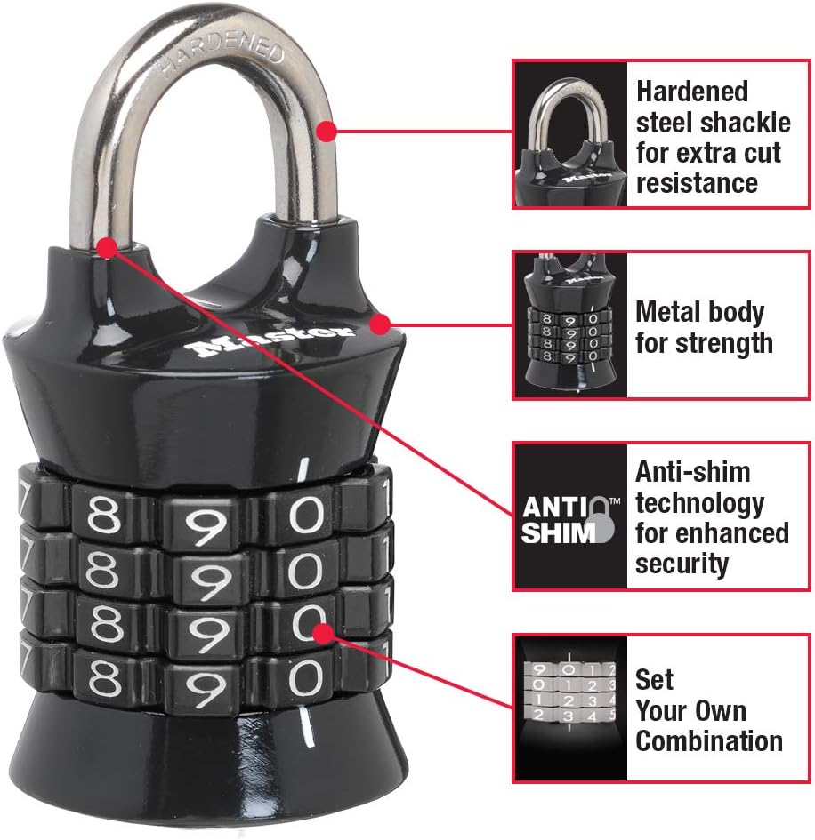 Master Lock 1535D Combination Padlock 15/16 inch / 24mm