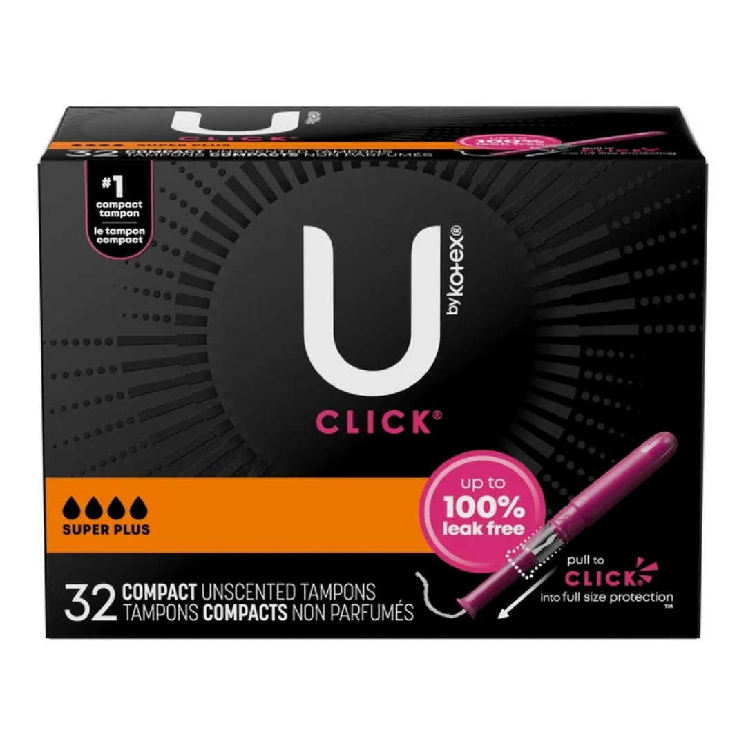 U by Kotex Click, Super Plus, 32 Unscented Tampons