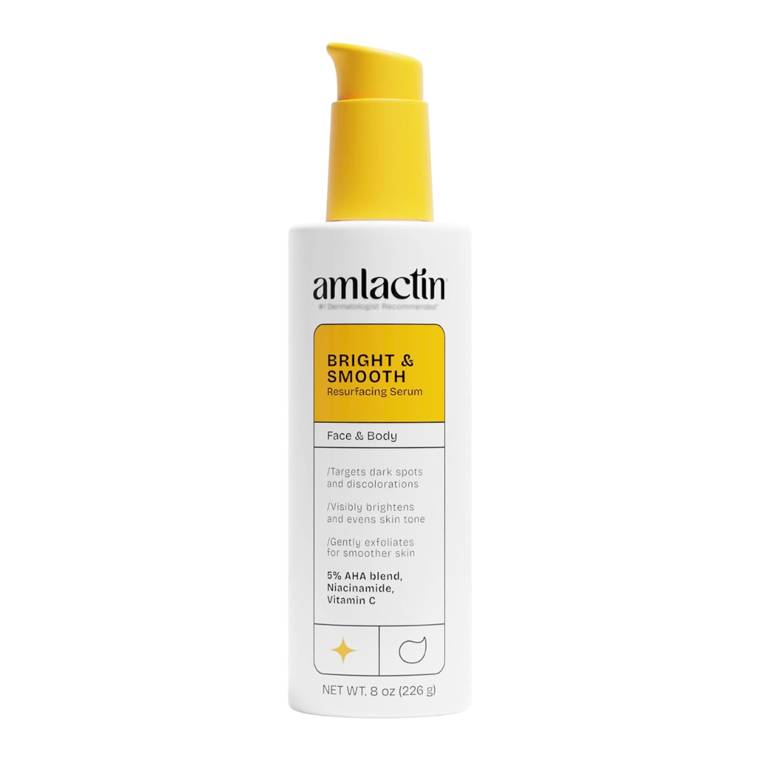 Amlactin Bright & Smooth Resurfacing Serum for Face & Body, 8 oz / 226 g