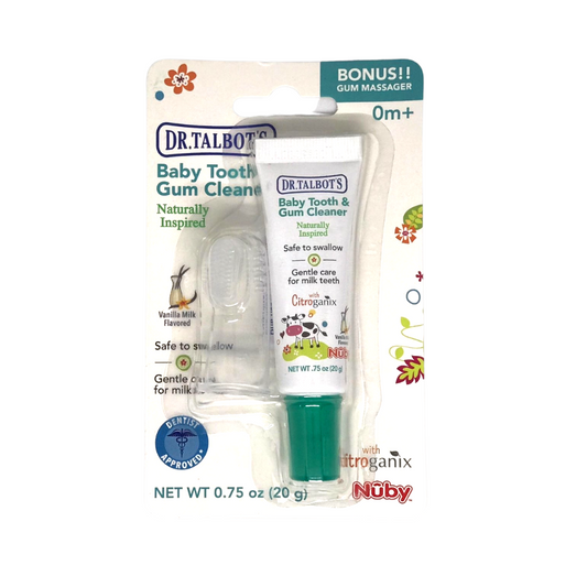 Dr. Talbot's Baby Tooth Gum Cleaner Naturally Inspired With Citroganix Vanilla Milk Flavored 0.75 Oz