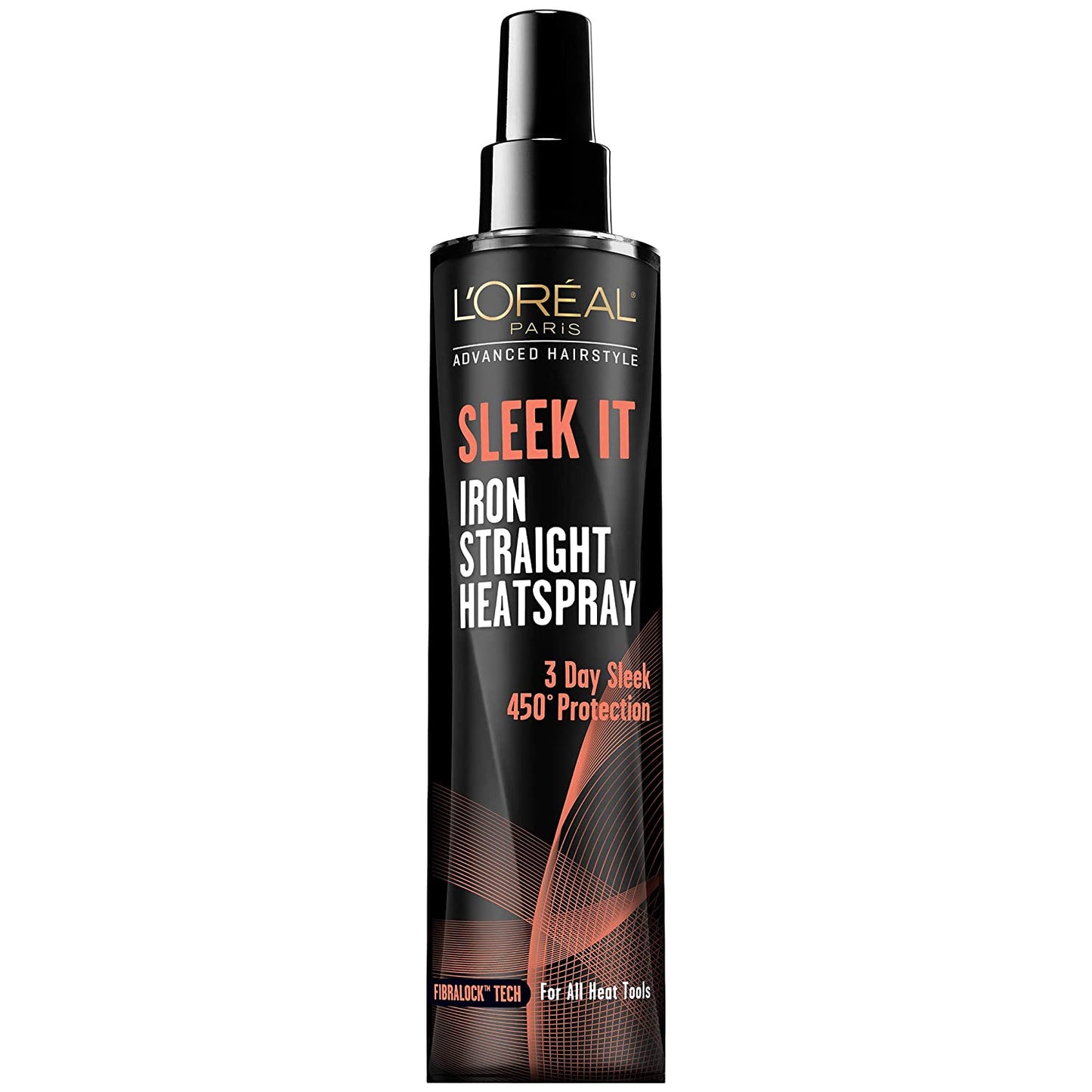 L'Oreal Paris Advanced Hairstyle SLEEK IT Iron Straight Heatspray, 5.7 fl.oz / 170 ml (For All Heat Tools)