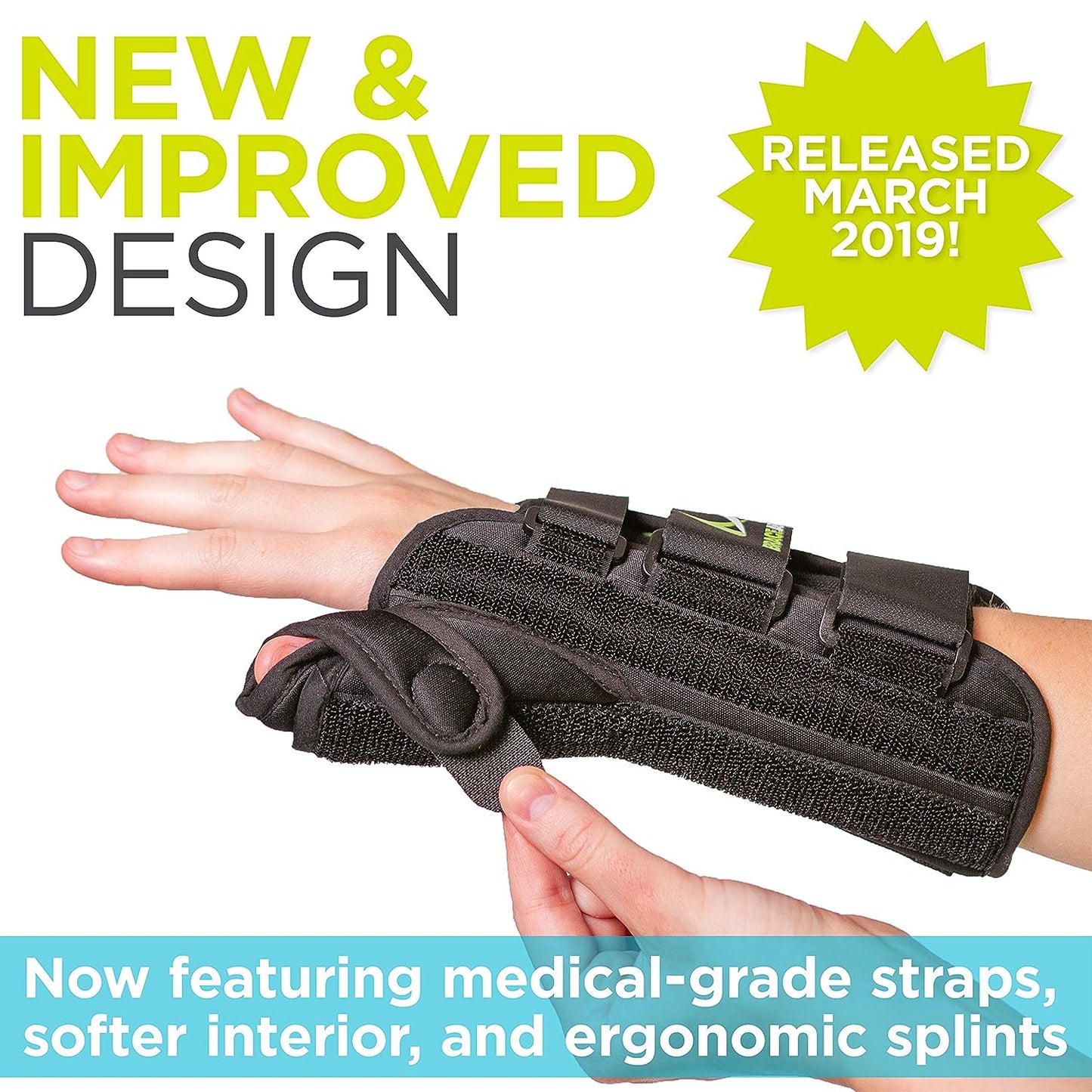 BraceAbility Thumb & Wrist Spica Splint (Right Hand) (1 Count)