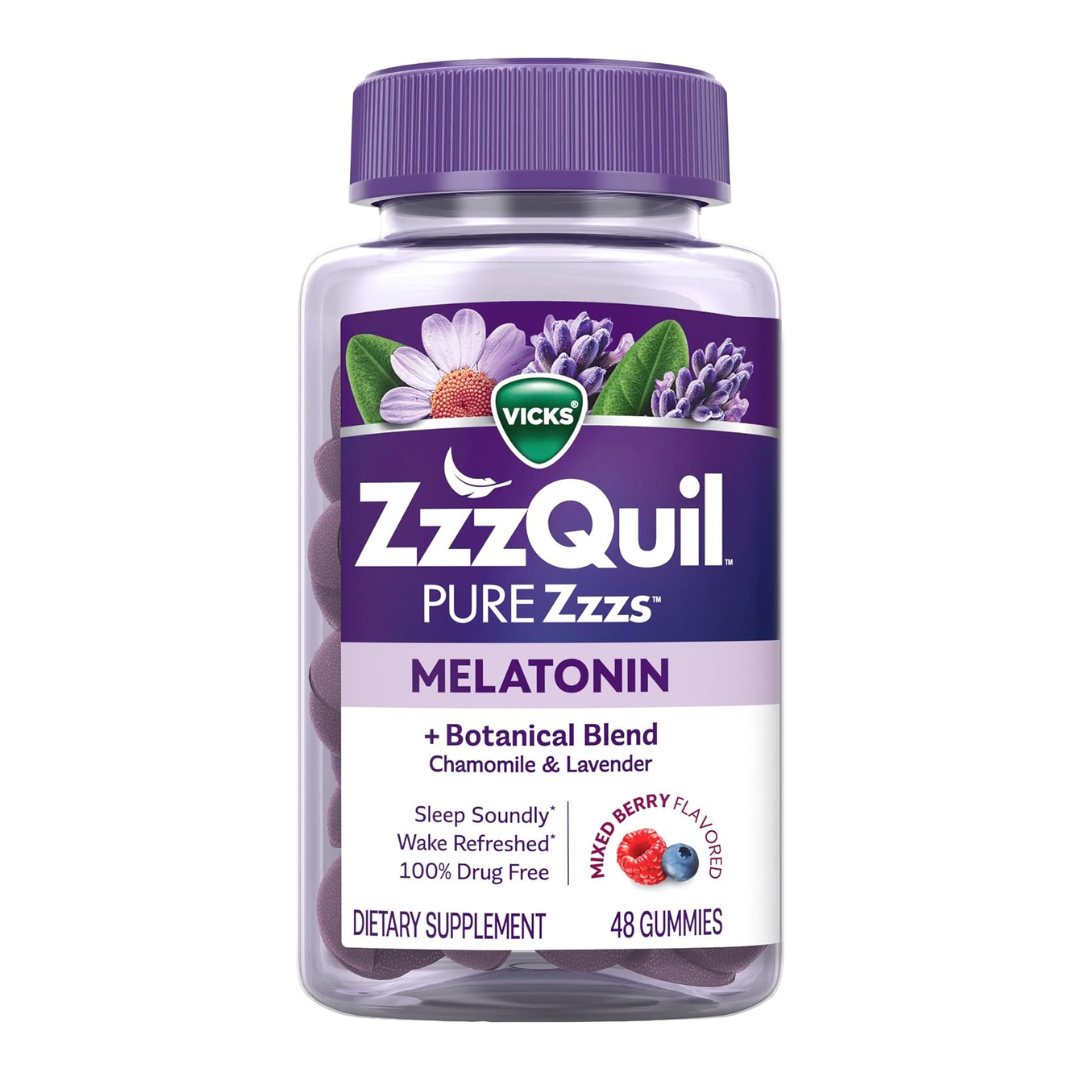 ZzzQuil Melatonin Wild Berry Flavored, 48 Gummies
