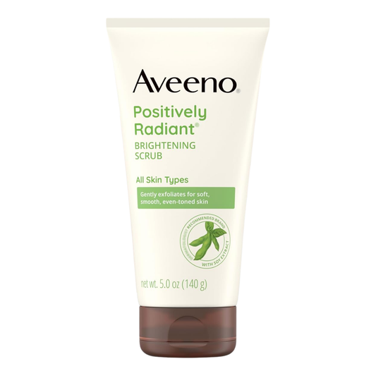Aveeno Positively Radiant Brightening Scrub for All Skin Types, 5 oz / 140 g