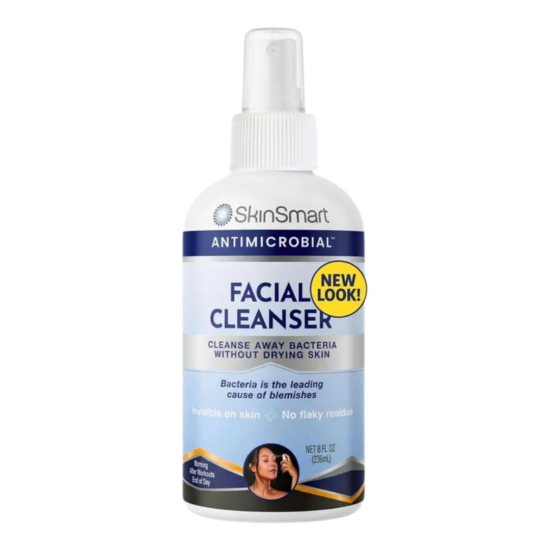 SkinSmart Antimicrobial Facial Cleanser, Cleanse Away Bacteria Without Drying Skin, 8 fl oz / 236mL