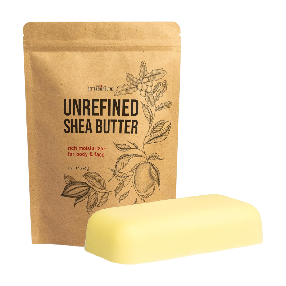 Better Shea Butter Unrefined Shea Butter Rich Moisturizer for Body & Face, 8 oz / 226 g