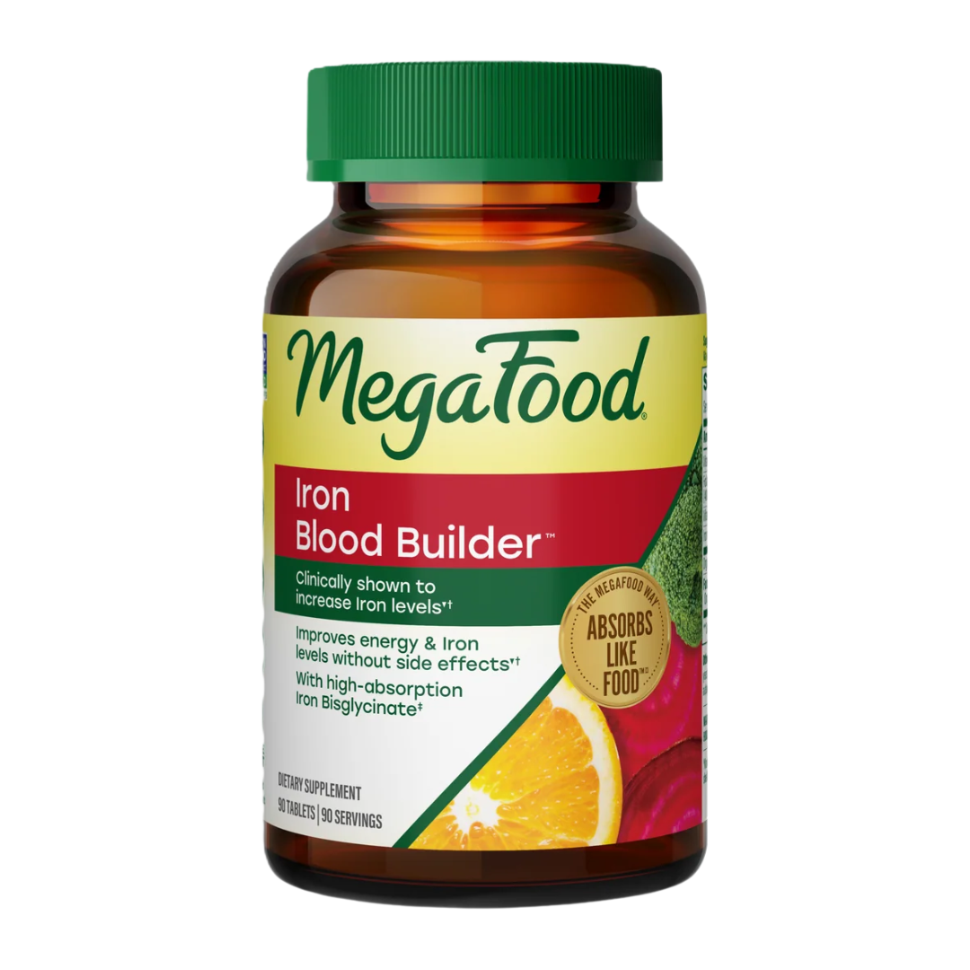 MegaFood Iron Blood Builder Dietary Supplement, 90 Tablets (PACKAGING MAY VARY)