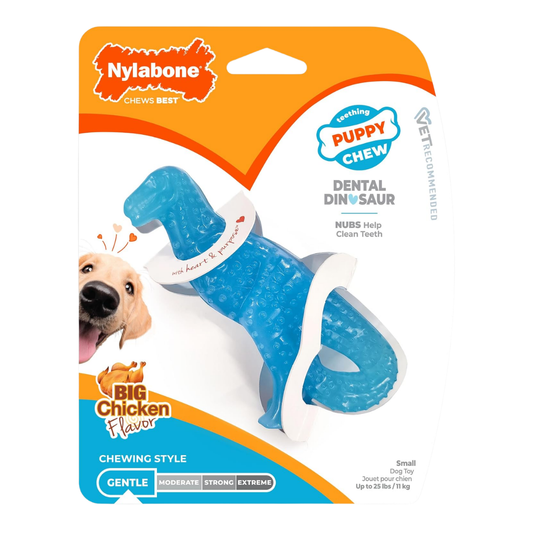 Nylabone Teething Puppy Chew Toys, Chicken Flavor (NDD001)