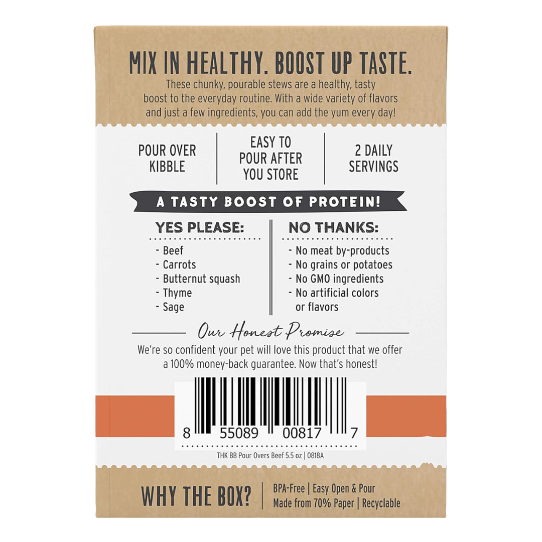 The Honest Kitchen Bone Broth Pour Overs Beef Stew for Dogs, 5.5 oz / 155.9 g