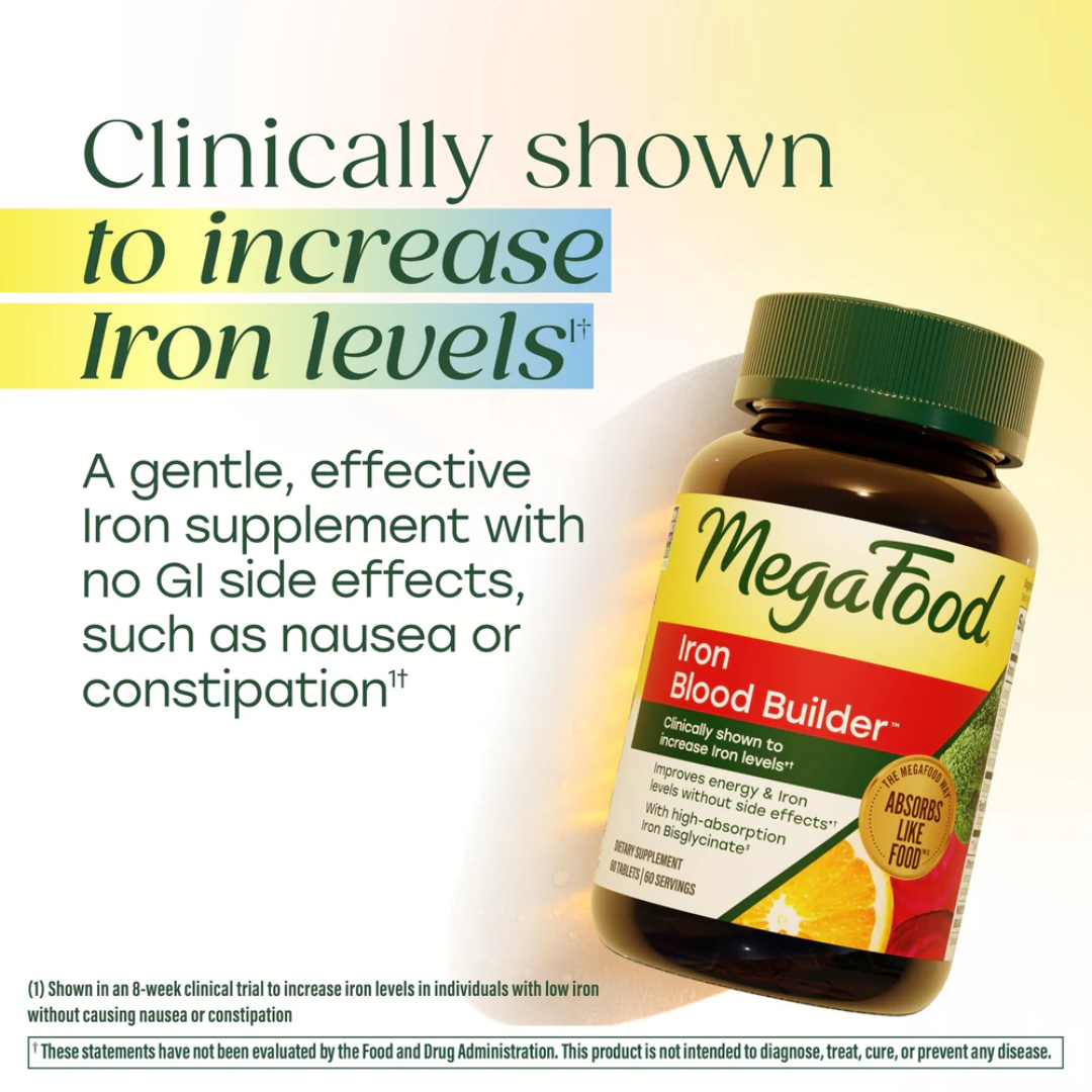 MegaFood Iron Blood Builder Dietary Supplement, 90 Tablets (PACKAGING MAY VARY)