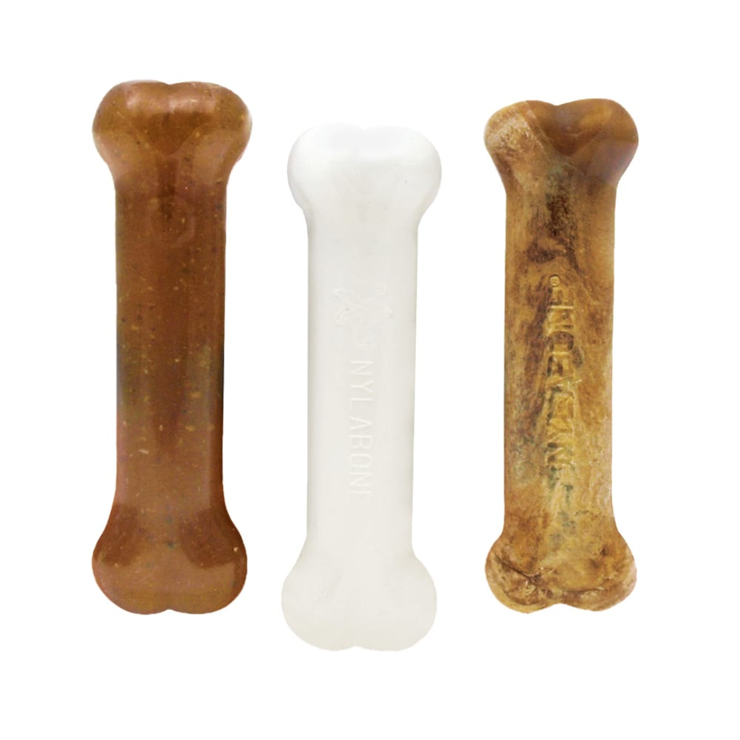 Nylabone Puppy Chew Starter Kit Chew Toy with Chew Treat Chicken & Bacon Flavor (N201PSKP)
