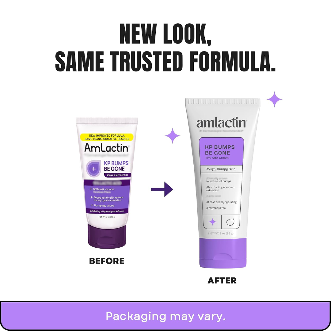 AmLactin KP Bumps Be Gone AHA Cream for Rough & Bumpy Skin, 3 oz / 85 g