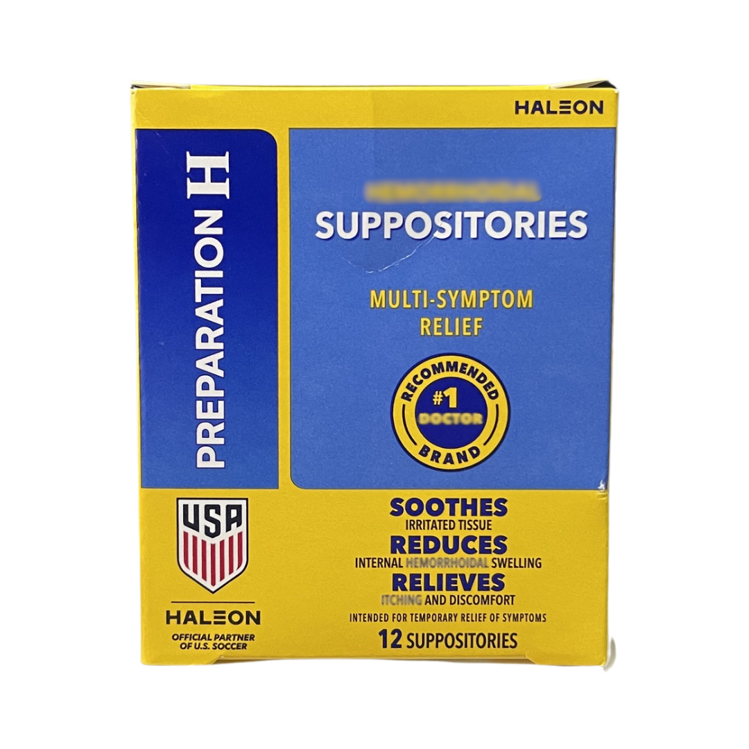 Preparation H Multi-Symptom Relief Suppositories, 12 Count