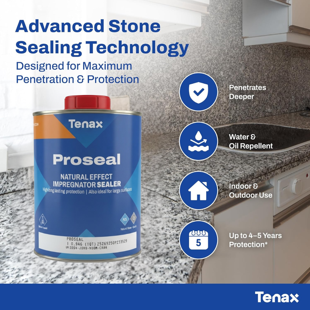 Tenax Proseal Natural Effect Stone Impregnator Sealer, 1 qt / 0.946 l