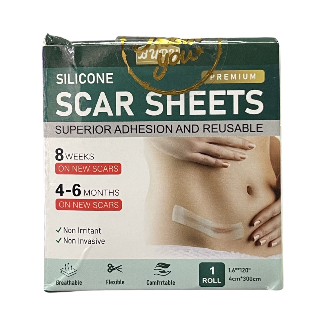 Budy Premium Silicone Scar Sheets 4 cm x 300 cm, 1 Roll