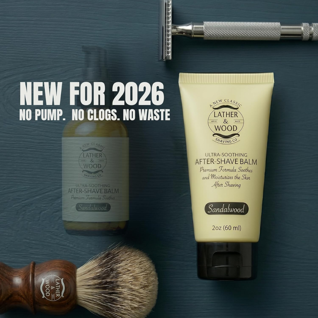 Lather & Wood Ultra-Soothing After-Shave Balm Sandalwood, 2 oz / 60 ml
