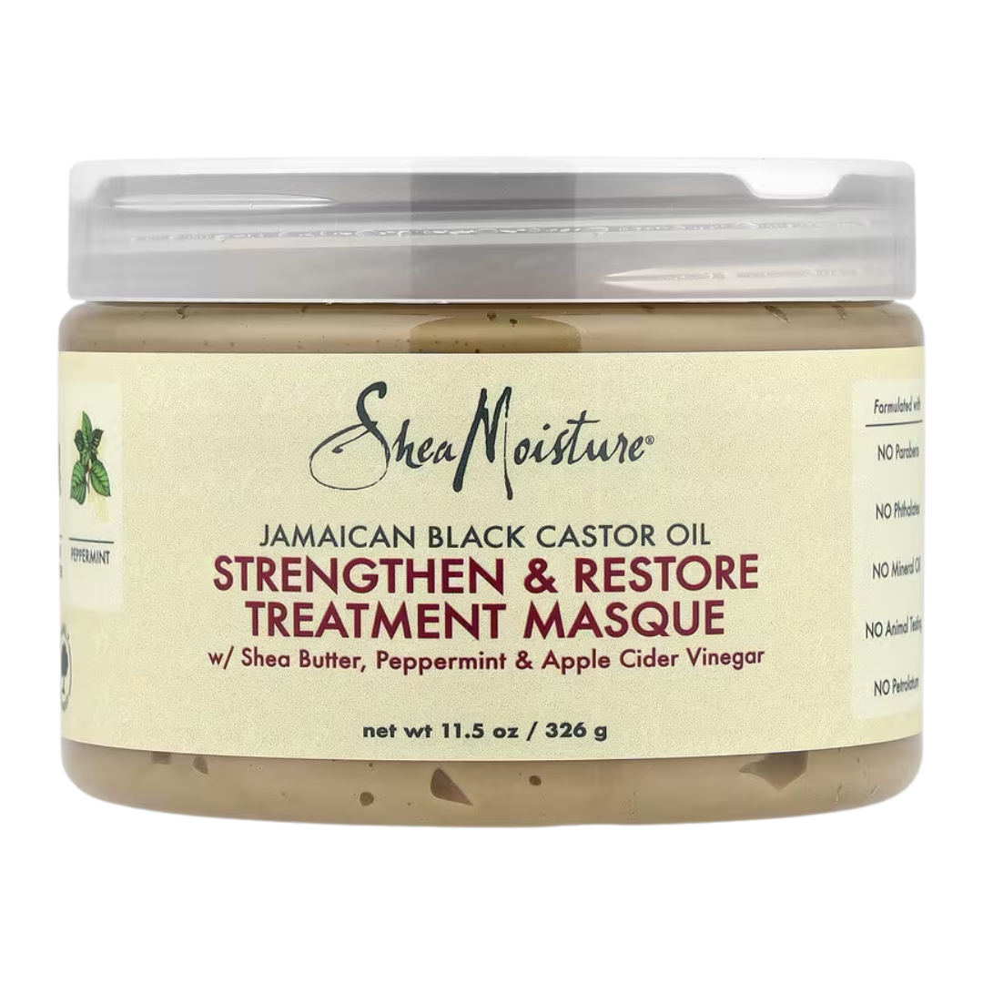 Shea Moisture Jamaican Black Castor Oil Strengthen & Restore Treatment Masque, 11.5 oz / 326 g