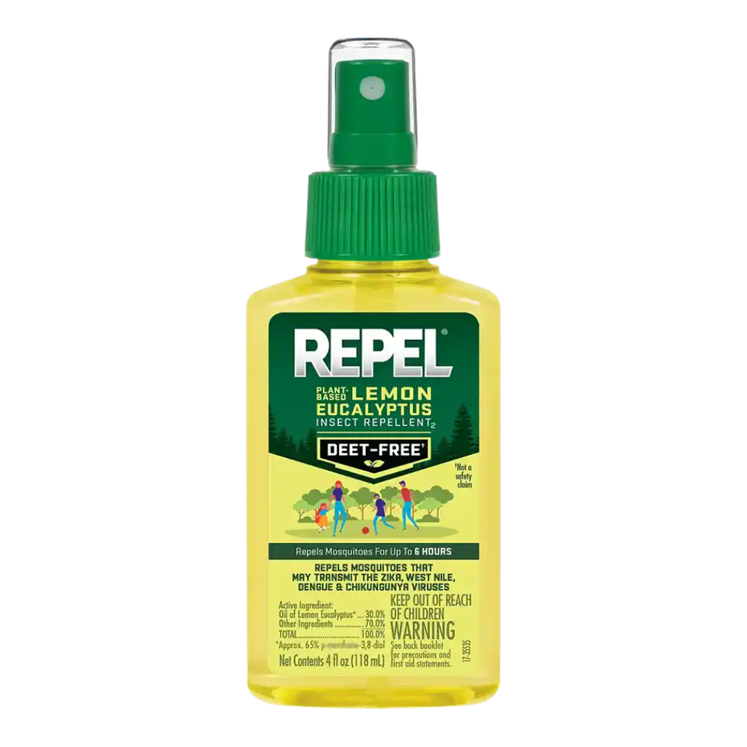 REPEL Plant-Based Lemon Eucalyptus Insect Repellent, Pump Spray, 4-Ounce