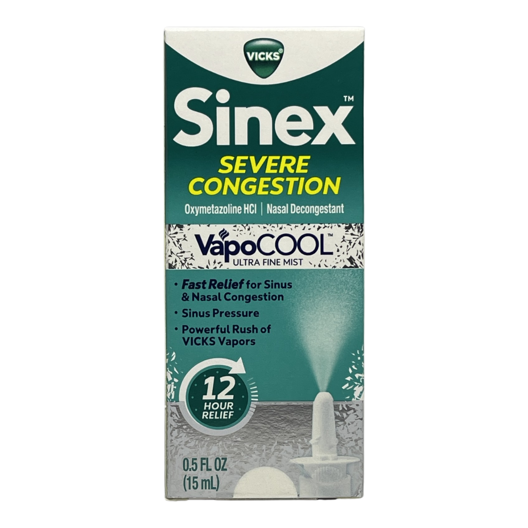 Vicks Sinex Severe VapoCool Ultra Fine Mist Spray, ½ oz / 15 ml