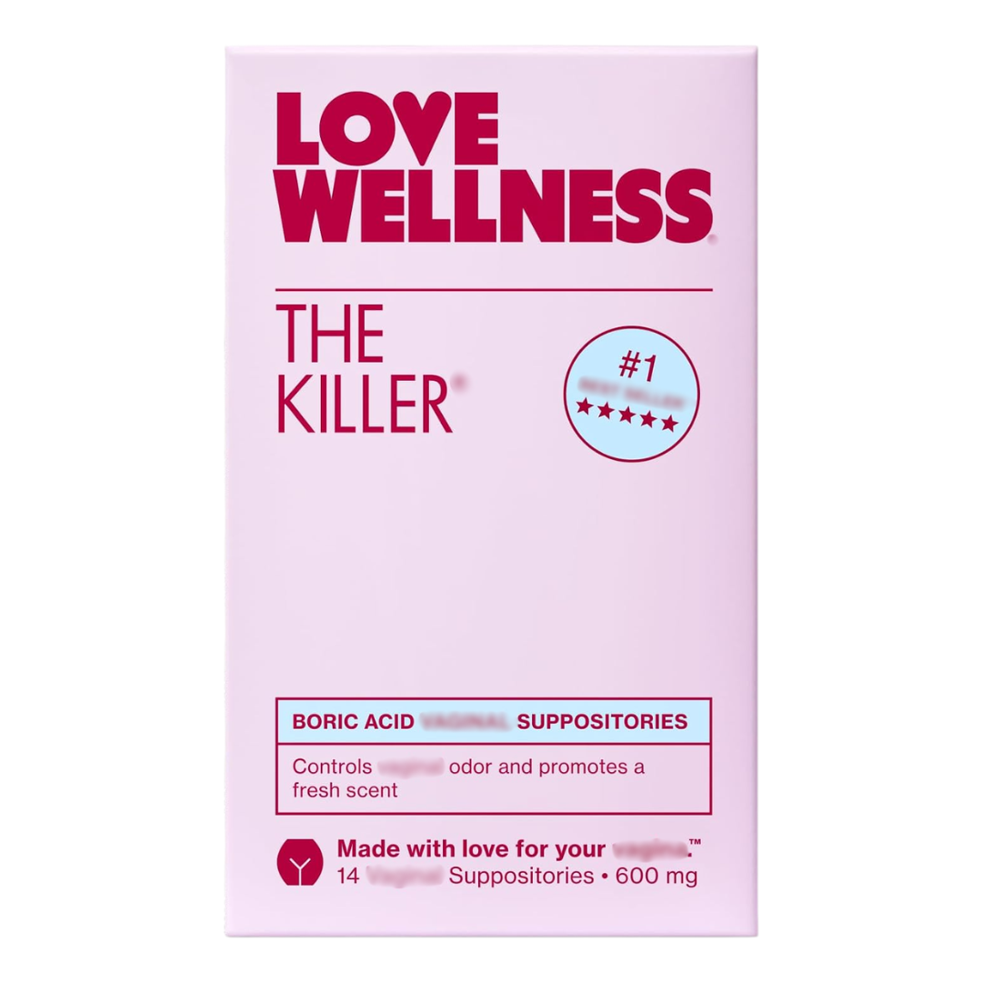 Love Wellness The Killer, Boric Acid Suppositories, 14 Count Suppositories