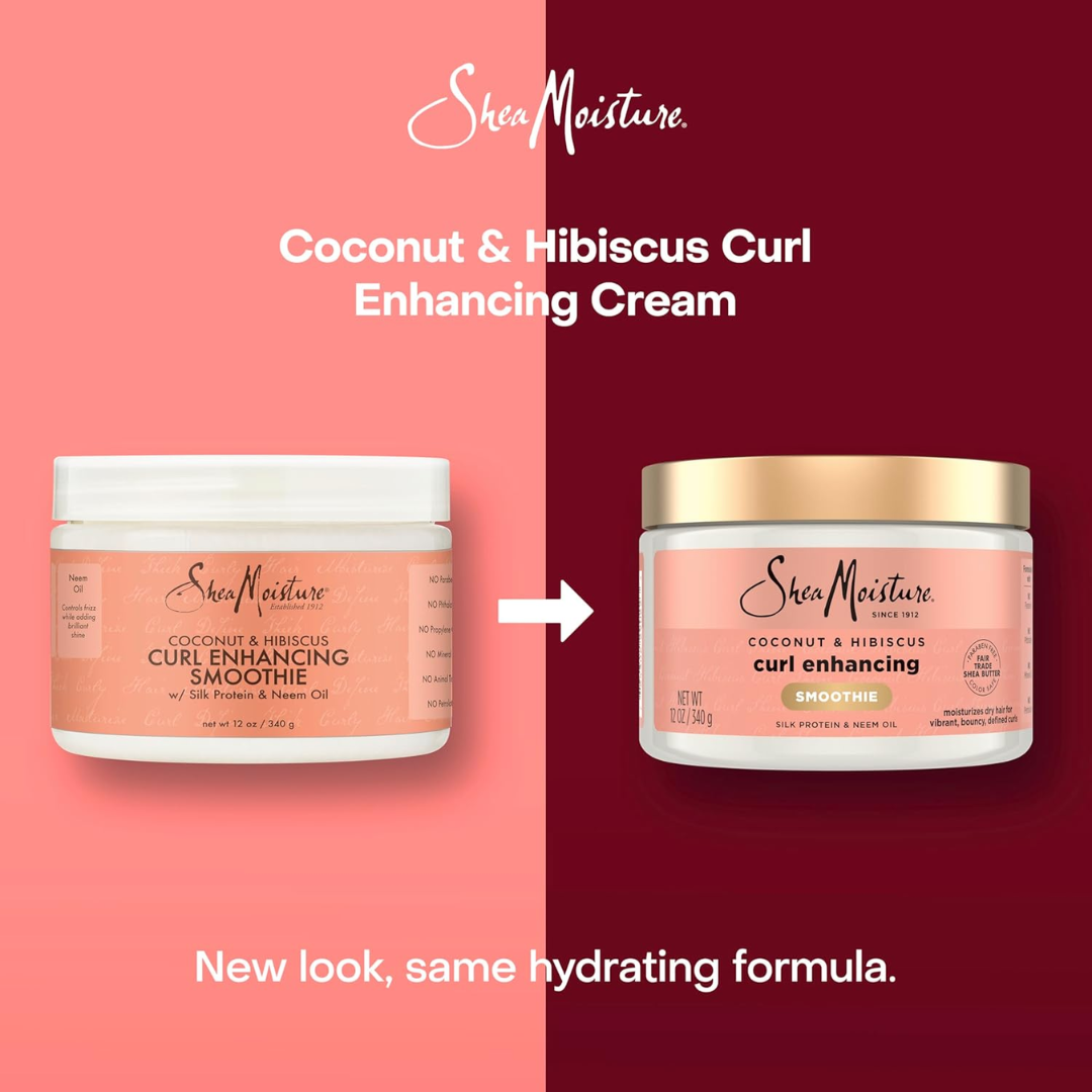 SheaMoisture Coconut & Hibiscus Curl Enhancing Smoothie, 12 oz / 340 g