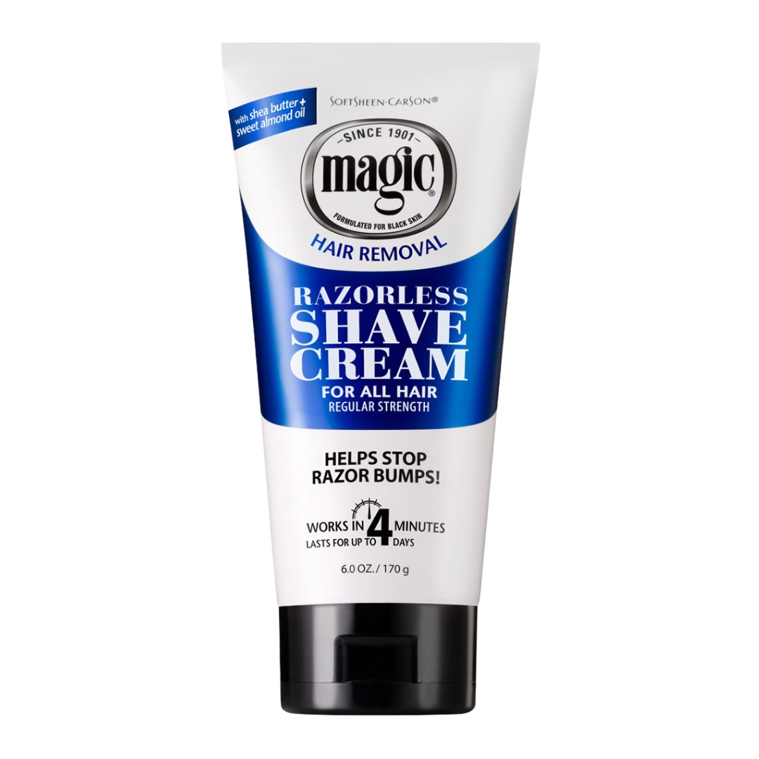 Softsheen Carson Magic Regular Strength Razorless Shave Cream, 6 oz / 170 g