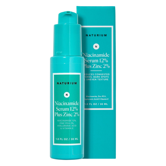 NATURIUM Niacinamide Serum 12% Plus Zinc 2% with Hyaluronic Acid & Vitamin E, 1.0 oz / 30 ml