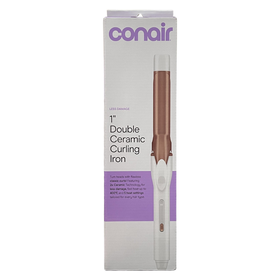 Conair 1" Double Ceramic Curling Iron CD300, Rose Gold